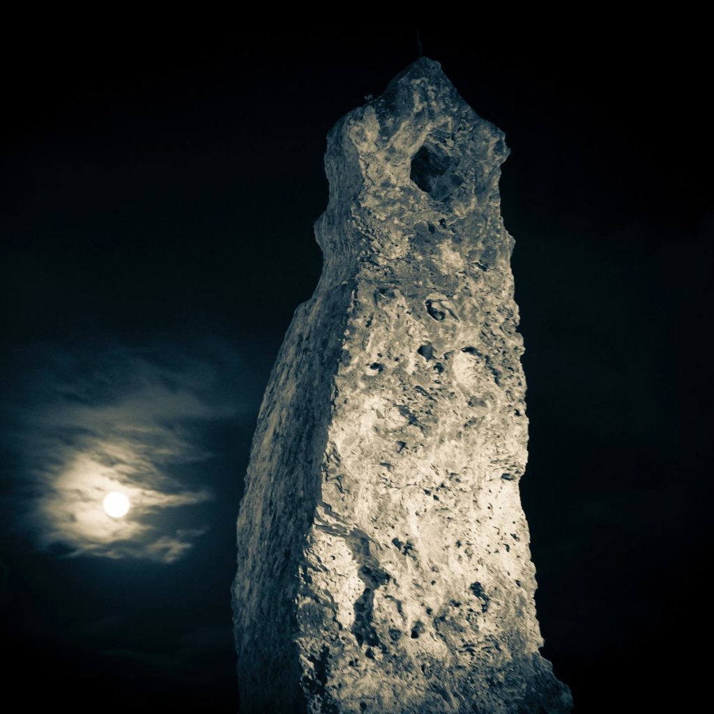 Coral Castle at night