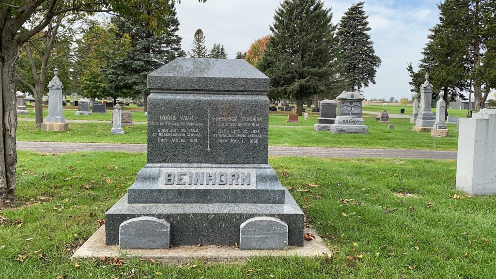 Frederick Beinhorn Gravestone Founder of New Ulm 