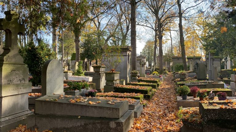 Père Lachaise Cemetery in the fall
